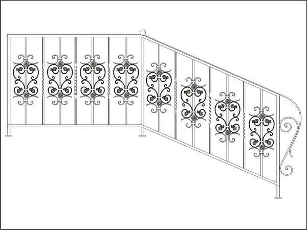 Кованые перила ПК-6